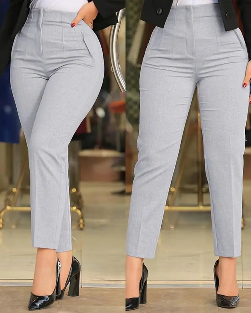 Women Office Wear High Waist Pants for Women Formal Pants