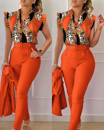 Elegant Women Two Piece Set Suits