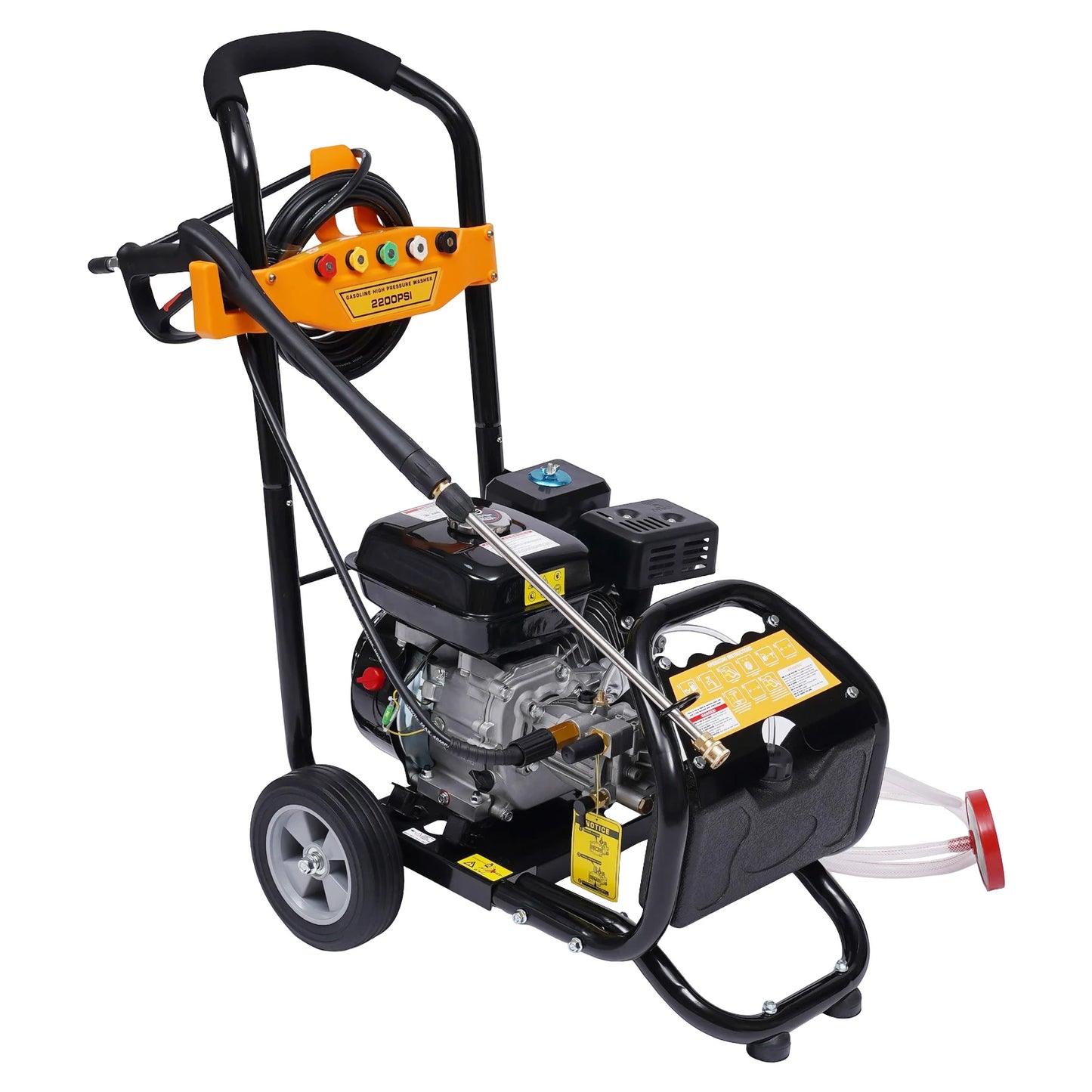 7.5Hp High Pressure Gasoline Washing Machine Petrol Pressure Washer with Gun Hose Nozzles Ohv 420CC 2465 Psi /170 Bar