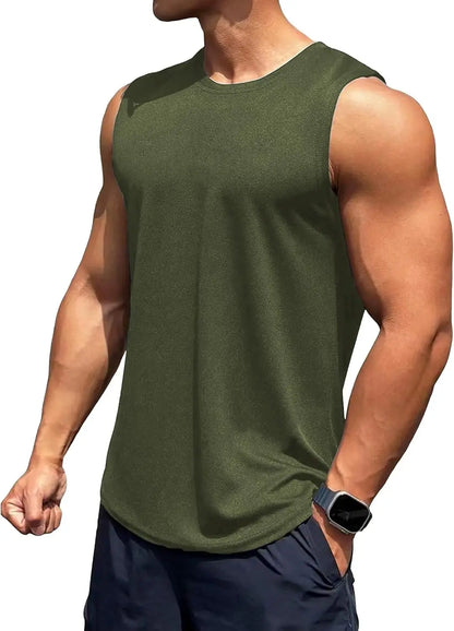 TURLAT Men's Workout Tank Tops Quick Dry Sleeveless Shirts for Men