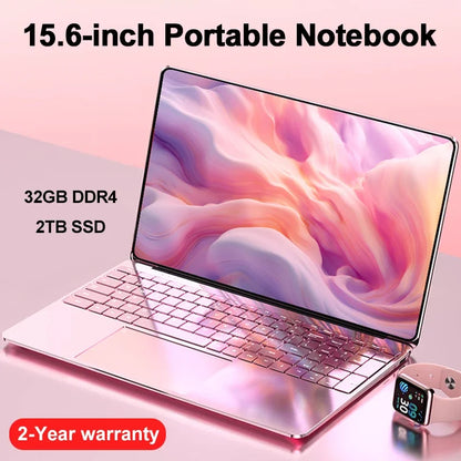 Portable 15.6" Laptop 32GB Ram DDR4 2TB SSD Windows 11 Notebook