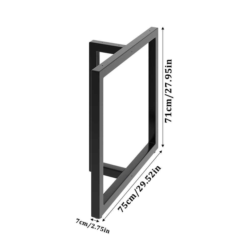 Livingandhome Height Metal Table Legs Furniture Accessories Anti-slip Black Iron Table Leg Round Metal Table Legs