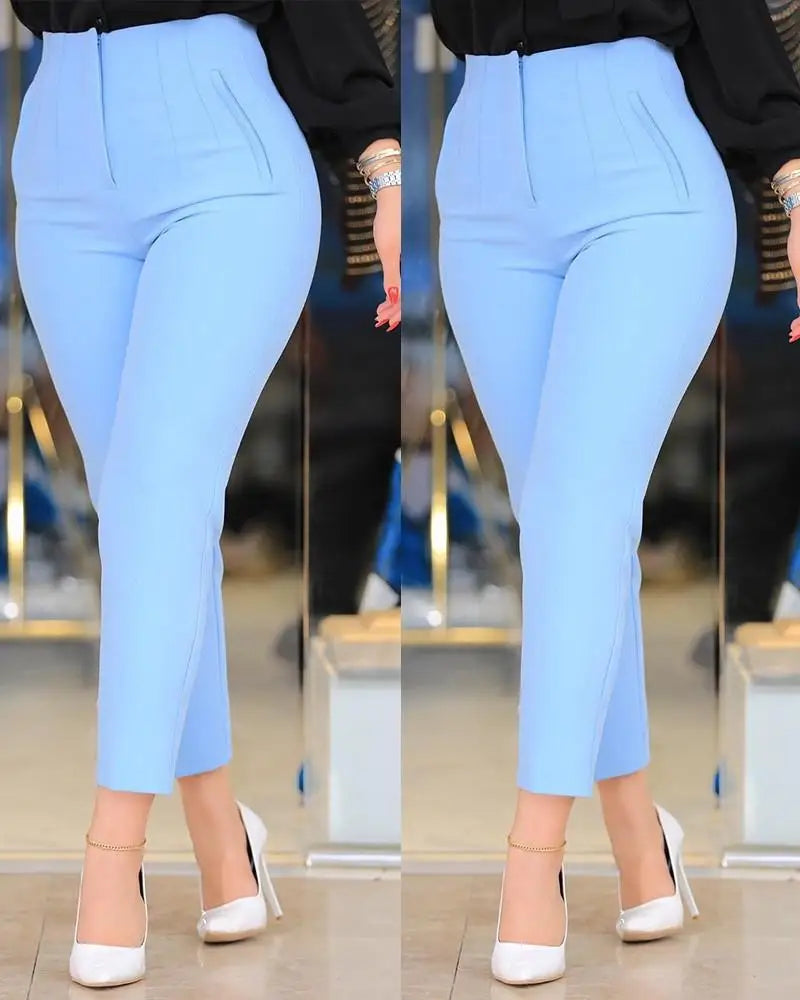 Women Office Wear High Waist Pants for Women Formal Pants