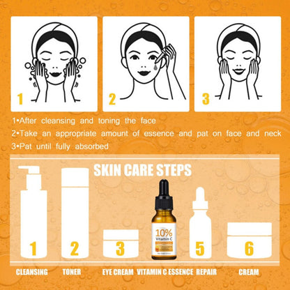 Vitamin C Serum for Face Whitening Facial Serum Hyaluronic Acid Dark Spot Remover Korean Skincare