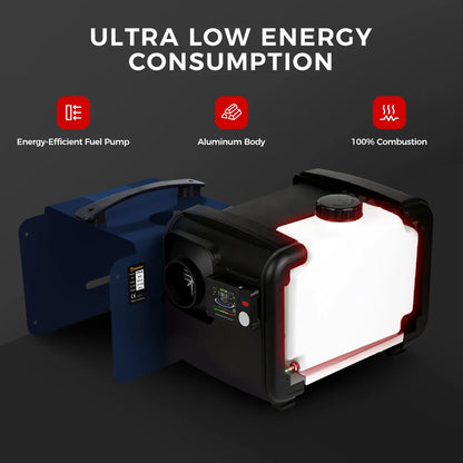 8KW 12V&24V portable Diesel Air Heater bluetooth App & Remote Control Ultra quiet Night Heater for RV car campervan tent home