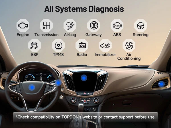 TOPDON Carpal OBD2 Scanner for Car All System Diagnostic Tool Vehicle Health Check Smog Check Battery Test IOS Android  BT 5.0