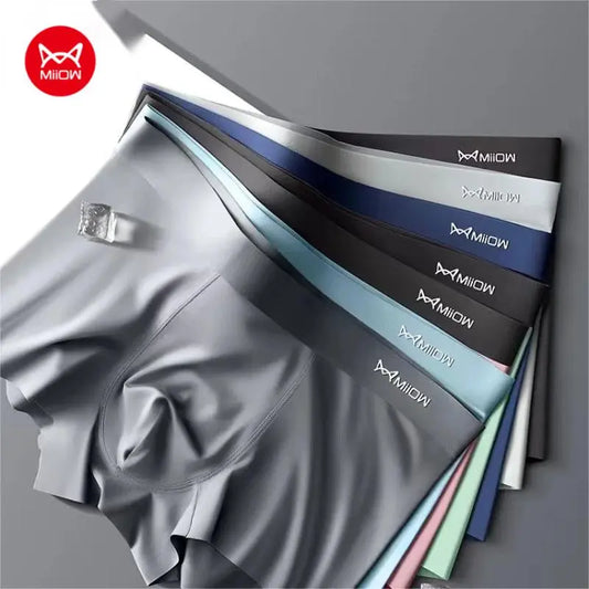 MIIOW 3Pcs Ice Silk Man Underwear