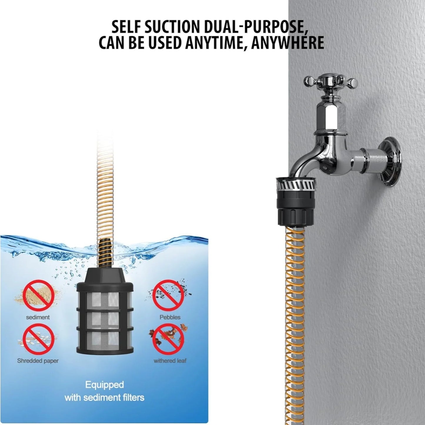 BRIEFNESS Car Wash Gun Electric High Pressure Washer Cleaning Cars with 1-180° Adjustable Nozzle and Detergent Tank