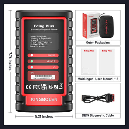 KINGBOLEN Ediag Plus, THINKCAR THINKDIAG 2 CANFD ALL System ECU Coding Active Test 16 Reset OBD2 Scanner Car Diagnostic Tools