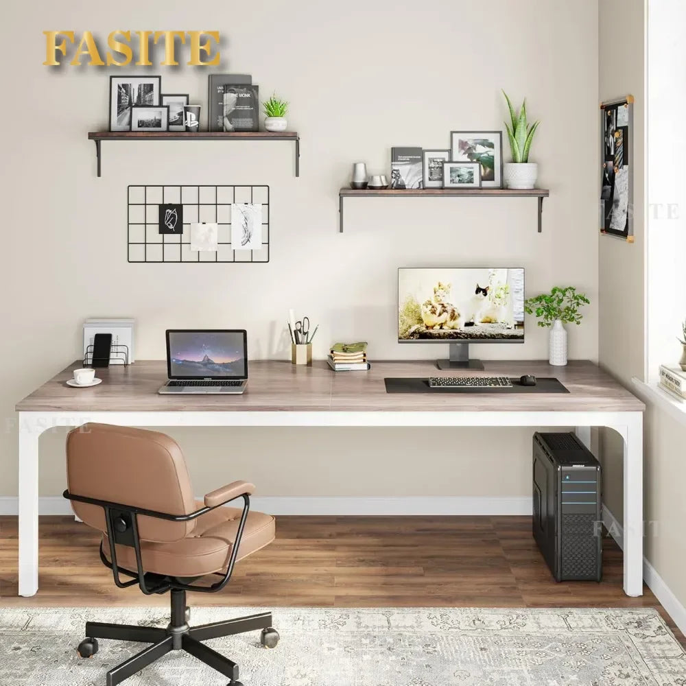 78.7 Inches Extra Long Computer Desk 2 Person Desk, Double Long Desk, Workstaion For Home Office