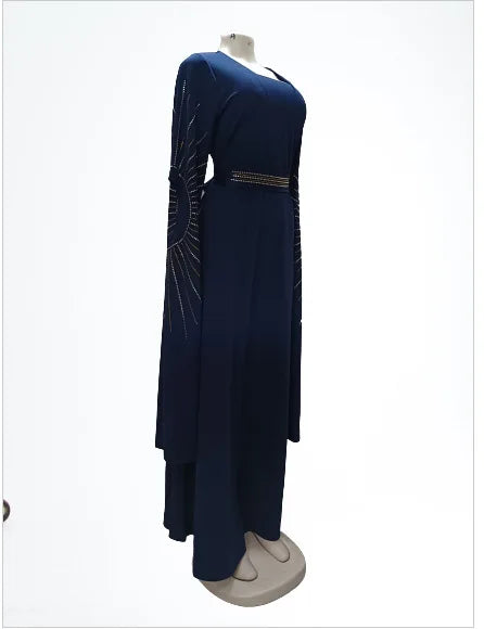 Muslim Party Dress for Women Jalabiya Abaya Ramadan Long Sleeve Dresses Abayas WomanKimono Robe Moroccan Caftan Vestidos 2023