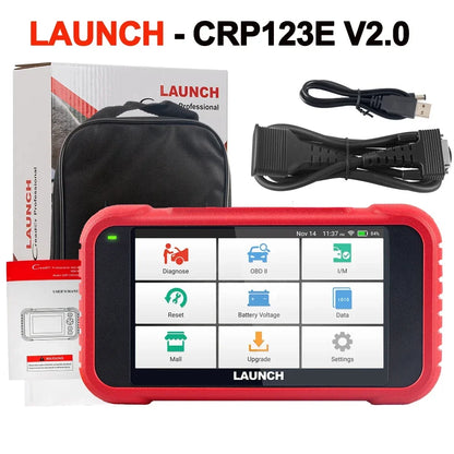LAUNCH X431 CRP123E V2.0 /CRR123I V2.0 Car OBD2 Diagnostic Tools Auto OBD Scanner ABS SRS Engine AT+ 7 Reset Service Free Update