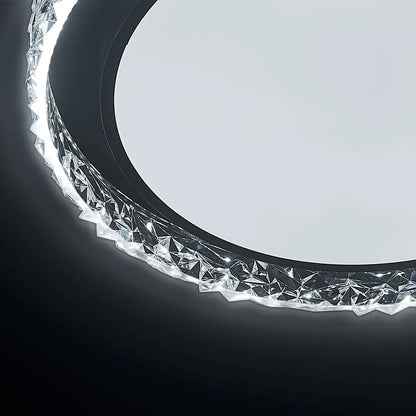 Round Acrylic Flush Mount LED Ceiling Light Whire and Black Modern Light
