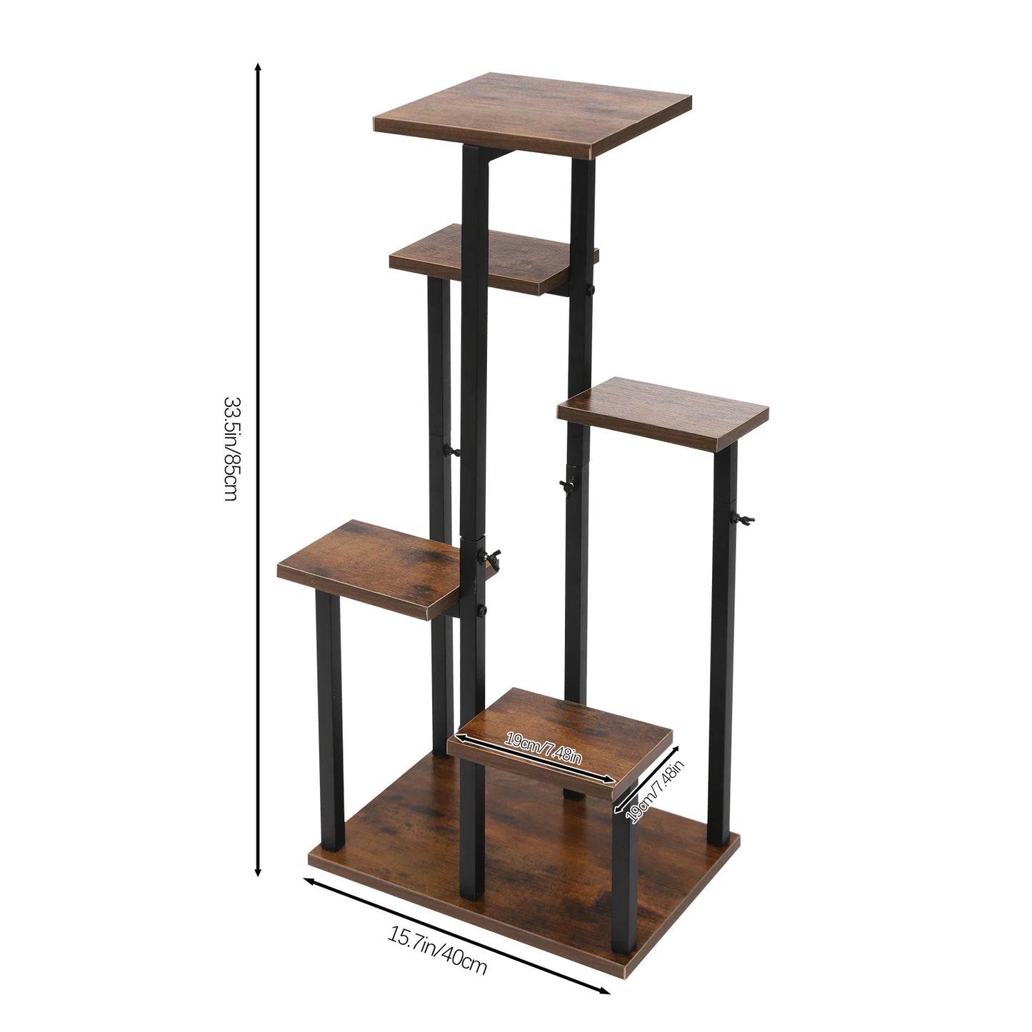 Plant Stand Large Multi-Tier Metal Wooden Flower Pots Shelf Plant Display Corner Stand for Patio Garden Living Room Balcony