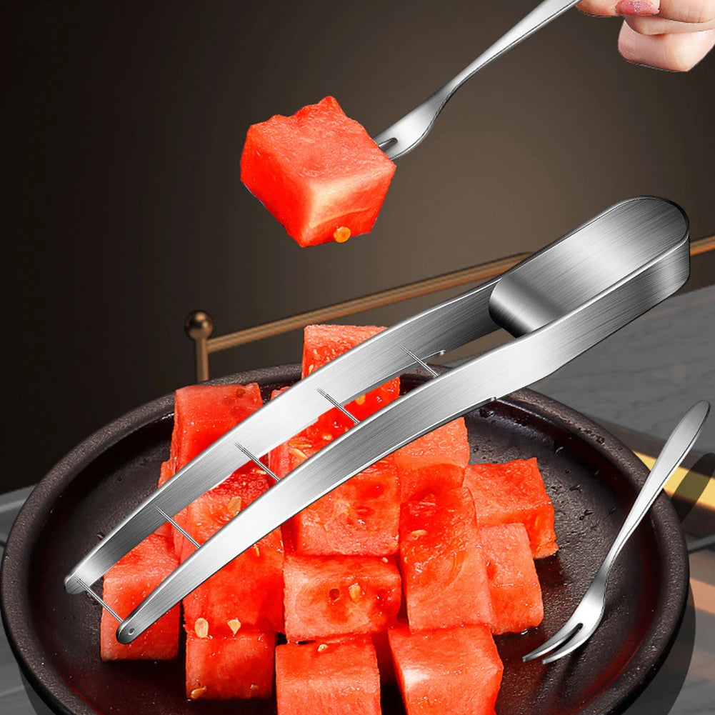 Safe Watermelon Fruit Knives 304 Stainless Steel Fruit Cutter Cut Watermelon Into Cubes Knife Kitchen Gadgets Useful Tool