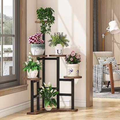 Corner Plant Stand Indoor, 6 Tiered Plant Shelf Flower Stand, Tall Multiple Potted Plant Holder
