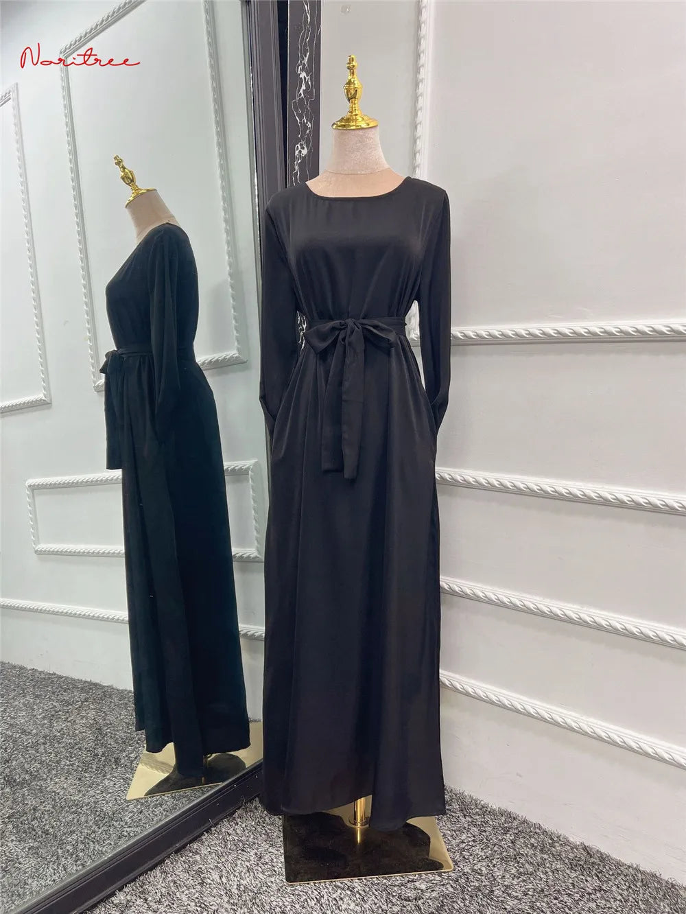 Fashion Satin Sliky  Abaya.