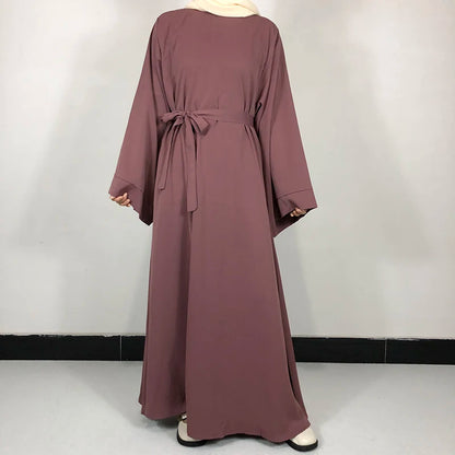 Basic Plain Abaya With Free Belt High Quality.