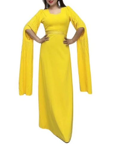 Muslim Party Dress for Women Jalabiya Abaya Ramadan Long Sleeve Dresses Abayas WomanKimono Robe Moroccan Caftan Vestidos 2023