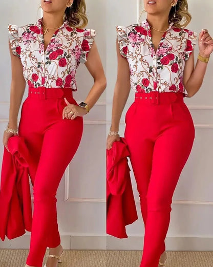 Elegant Women Two Piece Set Suits
