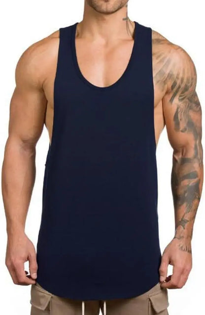 Men's Muscle Gym Workout Stringer Tank Topsdybuilding Fitness T-Shirts T01