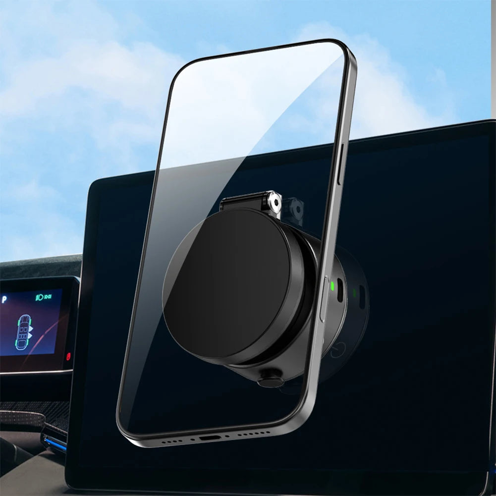 For Magsafe Magnetic Vacuum Car Phone Holder 360° Rotating Folding Intelligent Car Mount Mobile Phone Holder for Magsafe iPhone