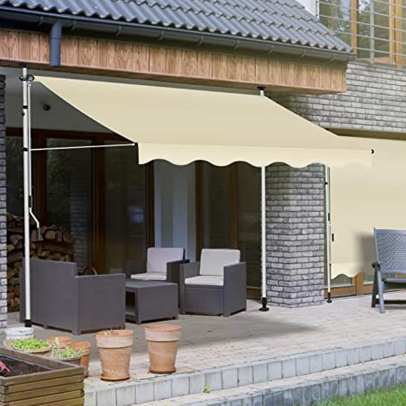 Folding Telescopic Canopy , Awning Roof Balcony Courtyard Household Rainproof