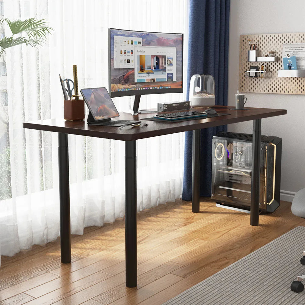 Livingandhome Height Metal Table Legs Furniture Accessories Anti-slip Black Iron Table Leg Round Metal Table Legs