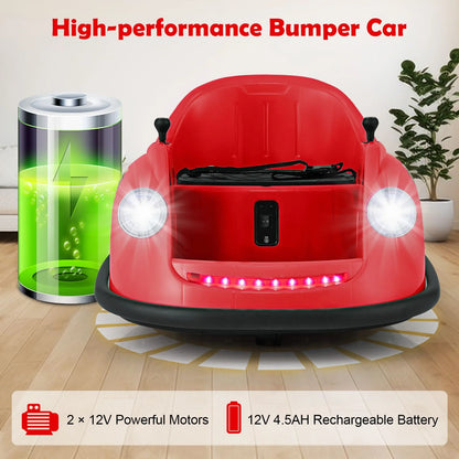 DORTALA Ride on Bumper Car Kids 12V Battery Powered Electric Toy Vehicle-Red
