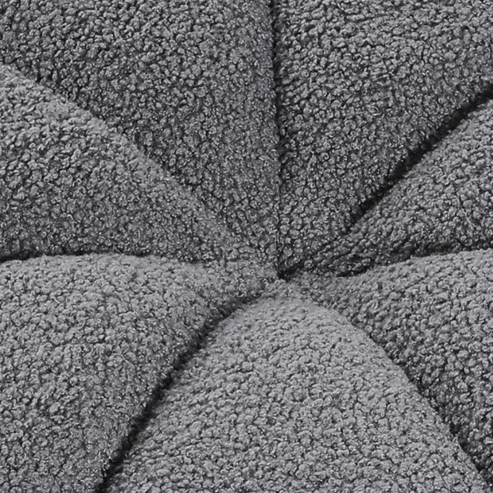 Round Shape Teddy Fabric Multifunctional Household Footstool