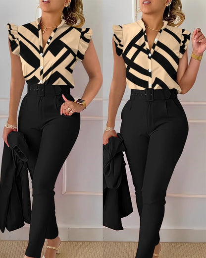 Elegant Women Two Piece Set Suits
