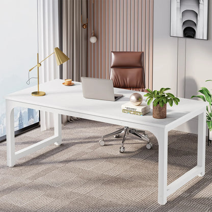 Modern Computer Desk Large Office Desk Computer Table Study Writing Desk Workstation for Home Office