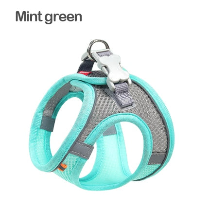 Kimpets Dog Harness Clothes, Cat Collars Rope Small Dogs Reflective Breathable Outdoor Walking for pets