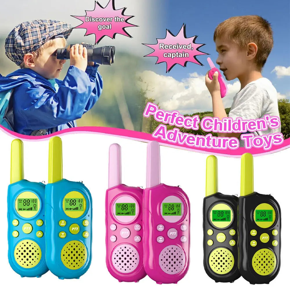 2PCS Walkie Talkie 2 Way Toy Rechargeable Batteries 8 Channels With LCD 3KM