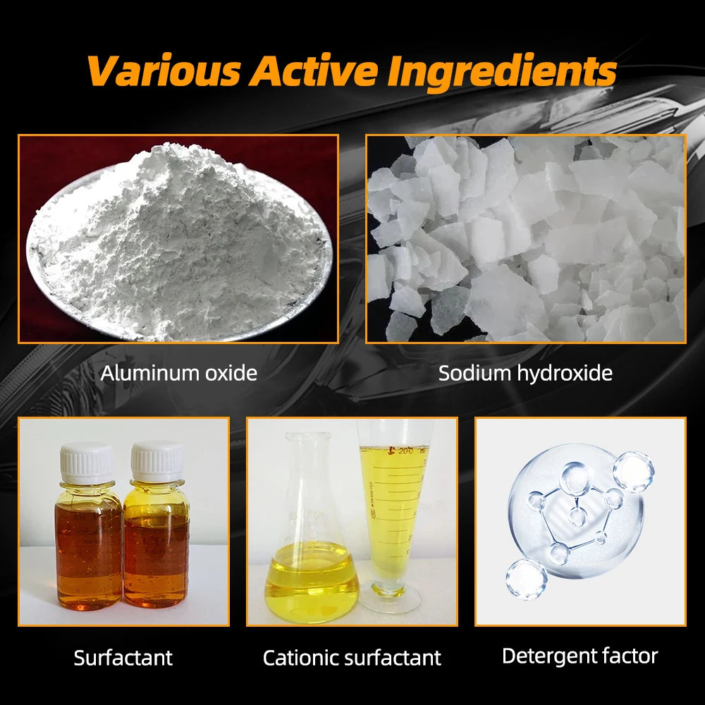 Car Headlight Polishing Agent Scratch Remover Repair Headlight Renewal Polish Liquid Headlight Restoration Kit Auto Accessories