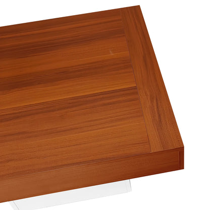 70W *70D*40H cm Coffee Table - Square Wooden Center Table, LED Lights, APP Control, Easy to Clean