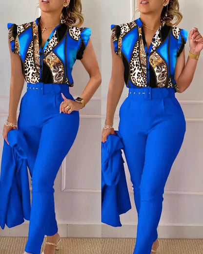 Elegant Women Two Piece Set Suits