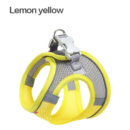 Kimpets Dog Harness Clothes, Cat Collars Rope Small Dogs Reflective Breathable Outdoor Walking for pets