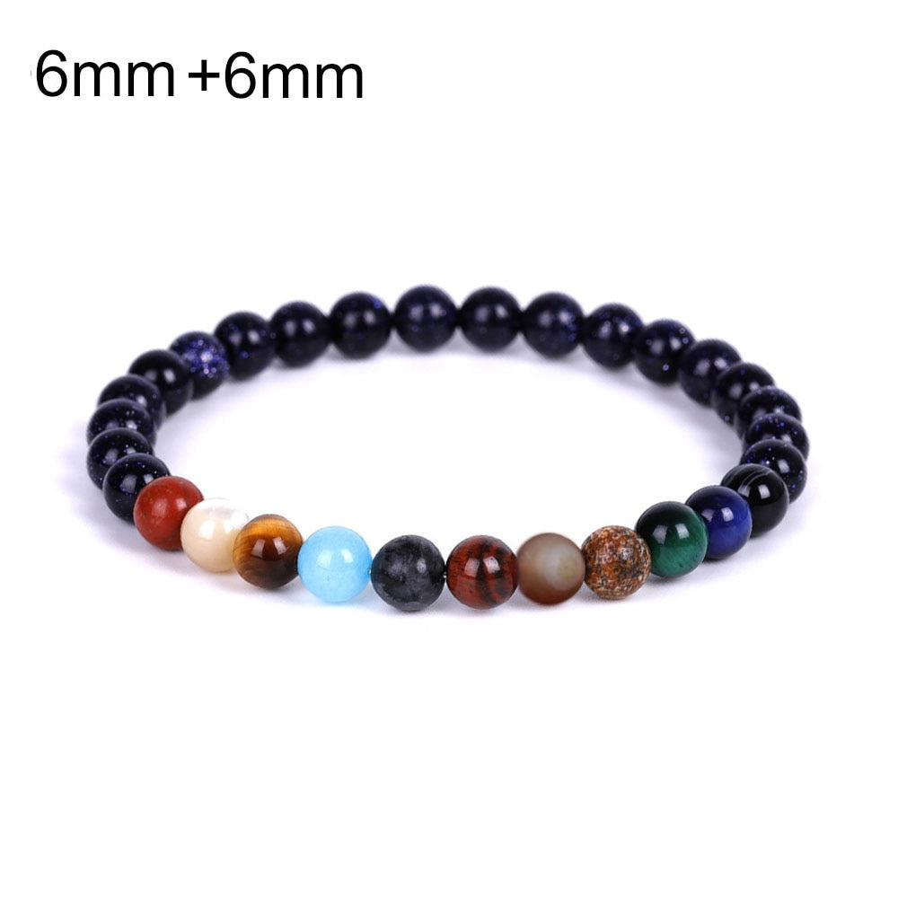 Universe Solar System Bracelet Women Natural Stone Eight Planets Bracelet Men Best Friends Gift For Him Gift For Her MY8