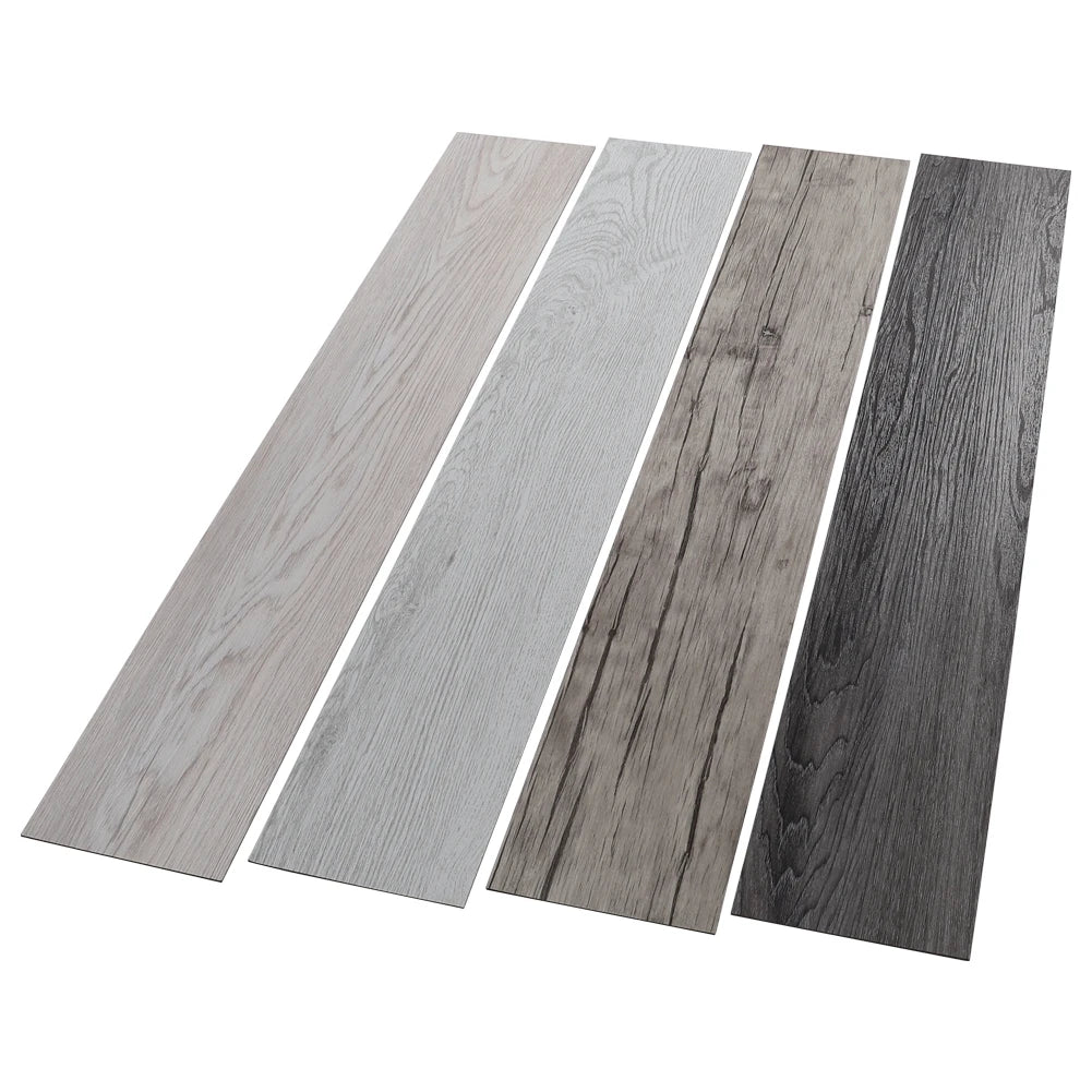 Livingandhome 36pcs Rustic Lifelike Wood Grain Self-adhesive PVC Flooring Laminate Flooring Planks for Home Decor