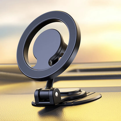 Magnetic Strong Phone Mount Aluminum Alloy Foldable Vehicles Mobile Support Magnet Smartphone Support for iPhone 15 14 13 ProMax