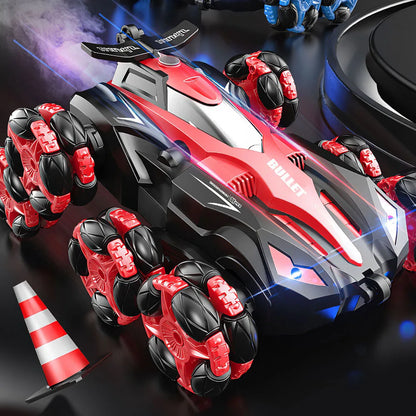 8 Round 2.4G RC Stunts Spray Drift Car Toy for Kids Holiday Present