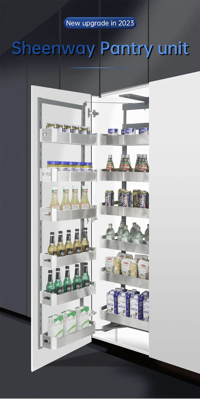 Kitchen Cabinet Storage Pull Out Pantry Basket Cabinet Organizer Tall Pantry Unit Basket