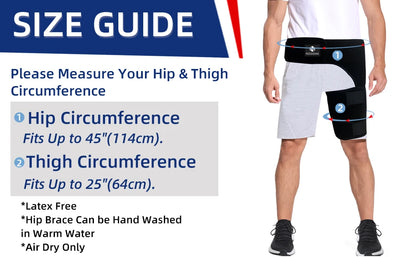 VKWE Hip Brace Hip Support for Men and Women,Thigh Support Groin Brace Sciatic