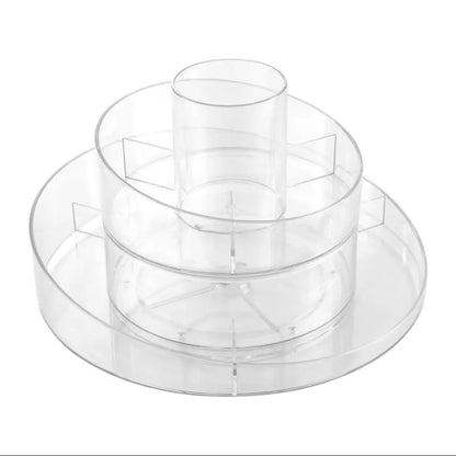 Circular Chic Transparent Makeup Storage Carousel