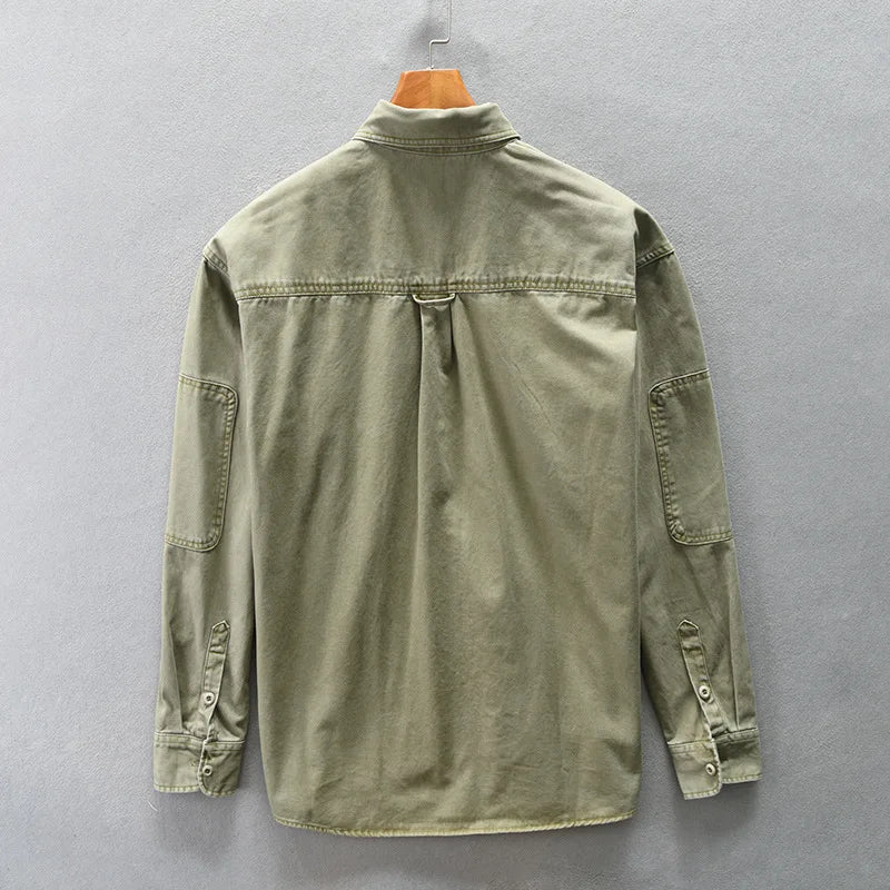 Multi Pocket Patchwork Vintage Cargo Shirts