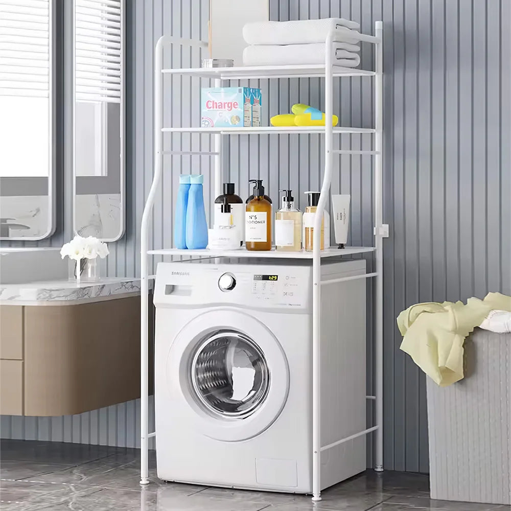 3 Tier Over the Toilet Bathroom Storage Space Holder Stand, White