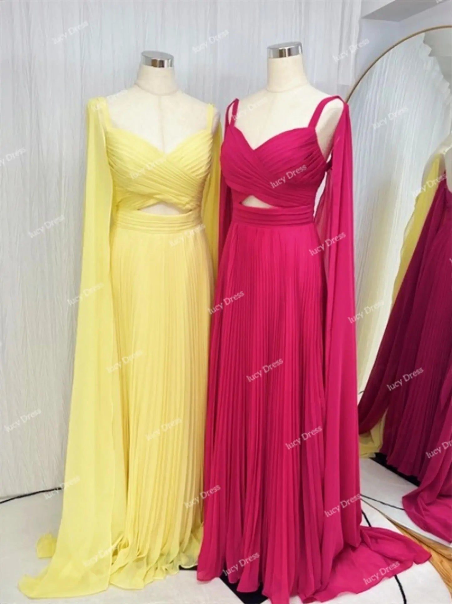 Lucy Quinceanera Dresses Chiffon Party Dress Women Elegant Luxury Cloak Evening 2024 Women's Wedding Ladies Weddings Customized