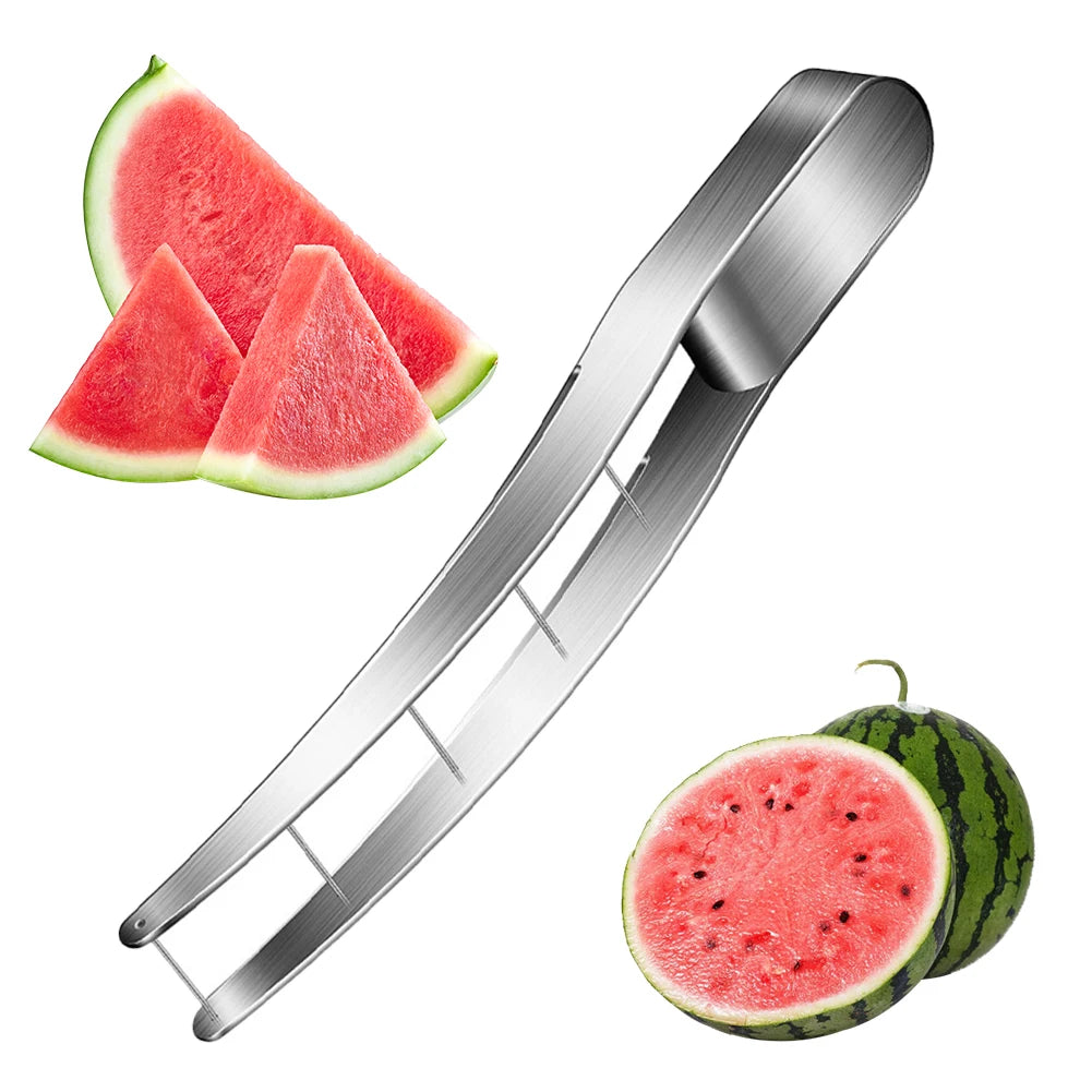 Safe Watermelon Fruit Knives 304 Stainless Steel Fruit Cutter Cut Watermelon Into Cubes Knife Kitchen Gadgets Useful Tool
