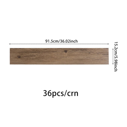 Livingandhome 36pcs Rustic Lifelike Wood Grain Self-adhesive PVC Flooring Laminate Flooring Planks for Home Decor